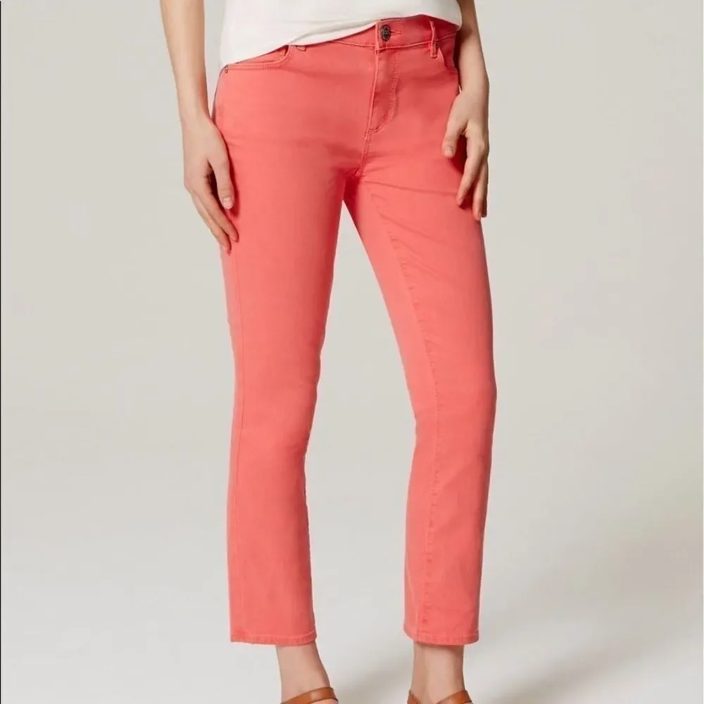 ANN Taylor Loft modern kick‎ crop pink jeans
